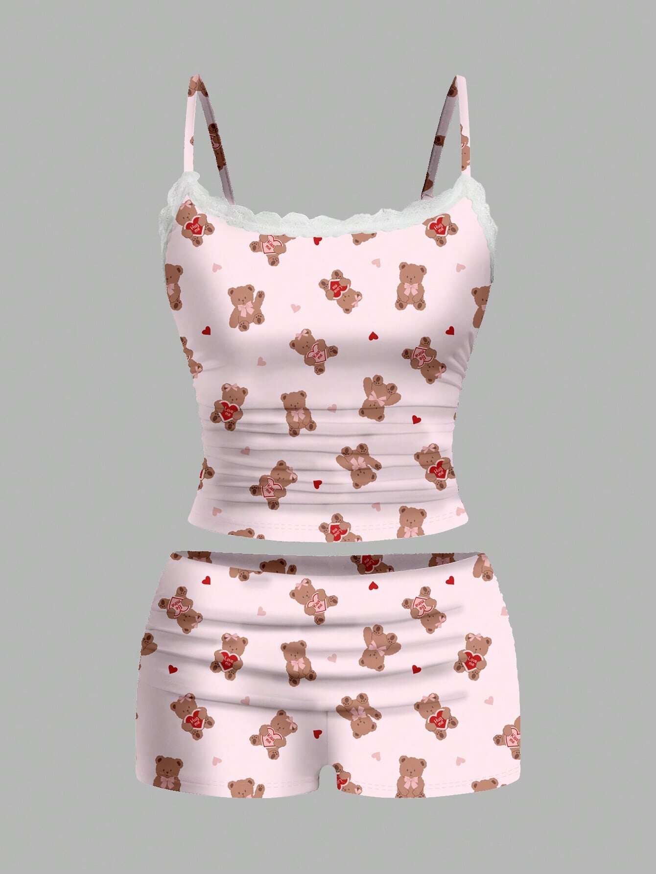 Women's suit, camisole shorts - teddy bear print